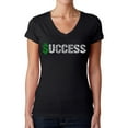 thumbnail image 1 of Women's Word Art V-Neck T-Shirt - Success, 1 of 2