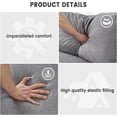 thumbnail image 4 of Modern Loveseat Sofa with Cup Holder and Storage Bag - Deep Seating Couch with Sturdy Wood Frame, Grey, 4 of 5