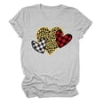 thumbnail image 1 of Hauts d'Été pour Femmes 2023 Chandail pour Femmes Amour Imprimé Léopard T-shirt à Manches Courtes Hauts, 1 of 3