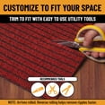 thumbnail image 6 of Ottomanson 2' x 6' Non-Slip Runner Rug for Hallway, Waterproof Entryway Floor Mat, Dirt Trapper, Red, 6 of 7
