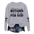 thumbnail image 5 of Wangmeiwg Women's Sweatshirts Women's Hoodies Sweatshirt Fashion Casual Round Neck God Letter Printed Apparel Grey XL, 5 of 5