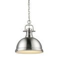 thumbnail image 3 of Yep by Golden Lighting Duncan 1-light 14in Chain Hung Pendant in Pewter, 3 of 4