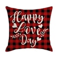 thumbnail image 2 of Cptfadh Red Lettered Plaid Series Valentine's Day Pillow Linen Print Sofa Pillow Lean On Festive Atmosphere 1 Pcs, 2 of 6