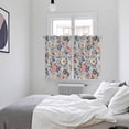 thumbnail image 3 of Vintage Spring Floral Kitchen Curtains Window Panels, Farmhouse Flowers Blue Vintage Insulated Window Treatment Curtain, Grommet Curtains for Bedroom/Living Room/Bathroom, 2 Piece 52"Wx63"L, 3 of 8