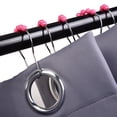 thumbnail image 6 of Uxcell  Curtain Ring Hooks, for  Rods Curtains Liners Pink Ball 12Pcs, 6 of 6