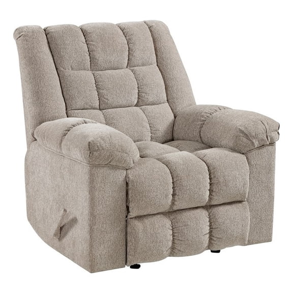 Lexicon Baldwin Chenille Rocker Reclining Chair in Light Brown