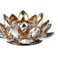 thumbnail image 3 of CC Home Furnishings Large Crystal Glass Lotus Candle Holder - 8.75" - Gold, 3 of 3