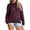 AC Burgundy, variant on Sweaters for Women Pullover Sweater Trendy Crewneck Long Sleeve Color Block Sweater Tops Cable Knit Sweater Fall Sweater Green Size S