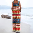 thumbnail image 4 of Iaqnaocc Jumpsuits For Women Vintage Boho Western Ethnic Style Sleeveless Wide Leg Jumpers Casual Adjustable Strap Overalls Jumpsuits Trendy Holiday Wide Leg Jumpers Multicolor 2XL, 4 of 4