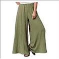 thumbnail image 1 of Pantalones anchos y holgados de algodón y lino para mujer, de estilo europeo y americano, informales, de talla grande., 1 of 6