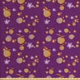 thumbnail image 1 of Floral Upholstery Fabric by the Yard, Summer Themed Illustration of Flowers Leaves and Fruits Oranges on Branch, Decorative Fabric for DIY and Home Accents, Plum and Multicolor by Ambesonne, 1 of 4