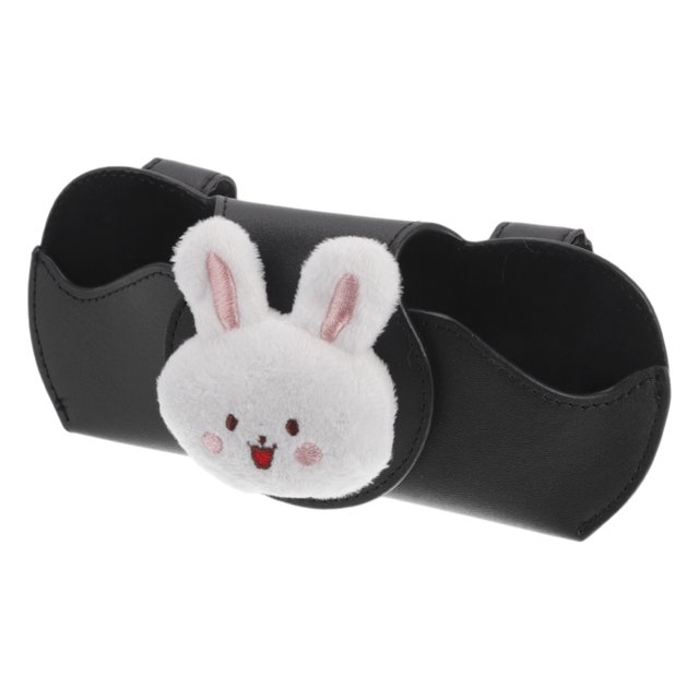 Funda para gafas de sol de coche Unique Bargains, magnética, universal, soporte para gafas de sol en el visera del coche, caja de almacenamiento de cuero PU negra, 18x7.6cm, 1 pieza