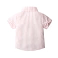 thumbnail image 4 of WUANDIXFA Toddler Boy Clothes Suit Gentleman Wedding Outfits Formal Dress Shirt+Bowtie+Shorts 12 18 24 Months 2t 3t 4t 5t Boy Suit Pink,18-24 Months, 4 of 8