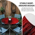 thumbnail image 2 of Red Round Tablecloth for 45-54 Inch Tables,Fitted Table Cover with Elastic Edge,Retro Oil Painting Modern Abstract Art Aesthetics Waterproof Outdoor Table Cloth Protector for Patio Garden Dinner, 2 of 9