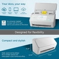thumbnail image 3 of Ricoh ScanSnap iX2500 Wireless or USB High-Speed Cloud Enabled Document, Photo & Receipt Scanner with Large Touchscreen and 100 Page Auto Document Feeder for Mac or PC, White, 3 of 7