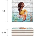 thumbnail image 3 of RYLABLUE Mermaid Set of 8 Coaster for Drinks, Absorbent Ceramic Stone Coasters Cup Mat with Cork Base for Home Kitchen Room Coffee Table Bar Decor, 3 of 4