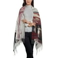 thumbnail image 2 of Fotbe Rustic Door Handle Closeup Print Womens Fall Winter Scarf Tassel Soft Warm Blanket Scarves Womens Shawl Wraps, 2 of 8