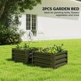 thumbnail image 4 of Outsunny 2Pcs Galvanised Raised Garden Bed, Black, 4 of 10