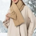 thumbnail image 4 of Thickened Windproof Warm Wide Down Cotton Scarf Women Winter Solid Color Ultra Light Thermal Scarf, 4 of 10