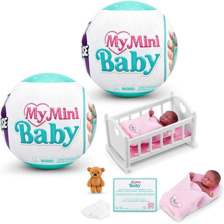 ZURU 5 Surprise My Mini Baby Series 1 Collectible Dolls, 2 Mystery Packs