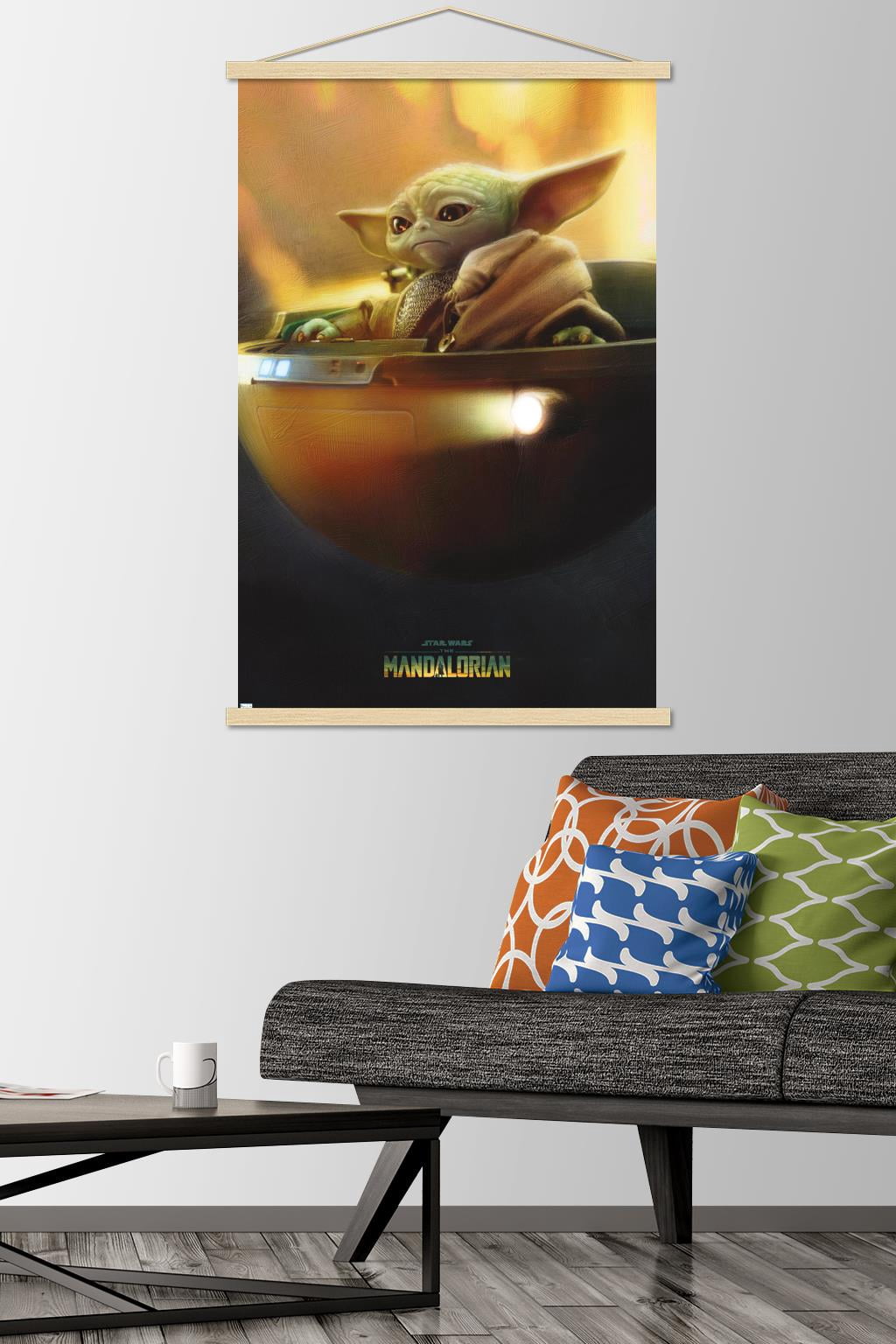 Star Wars: The Mandalorian Season 3 - Grogu in Pod Wall Poster with Magnetic Frame, 22.375" x 34"