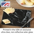 thumbnail image 3 of CounterArt "Black Marble Design" Decorative 3mm Heat Tolerant Tempered Glass Cutting Board 10" x 8", 3 of 9