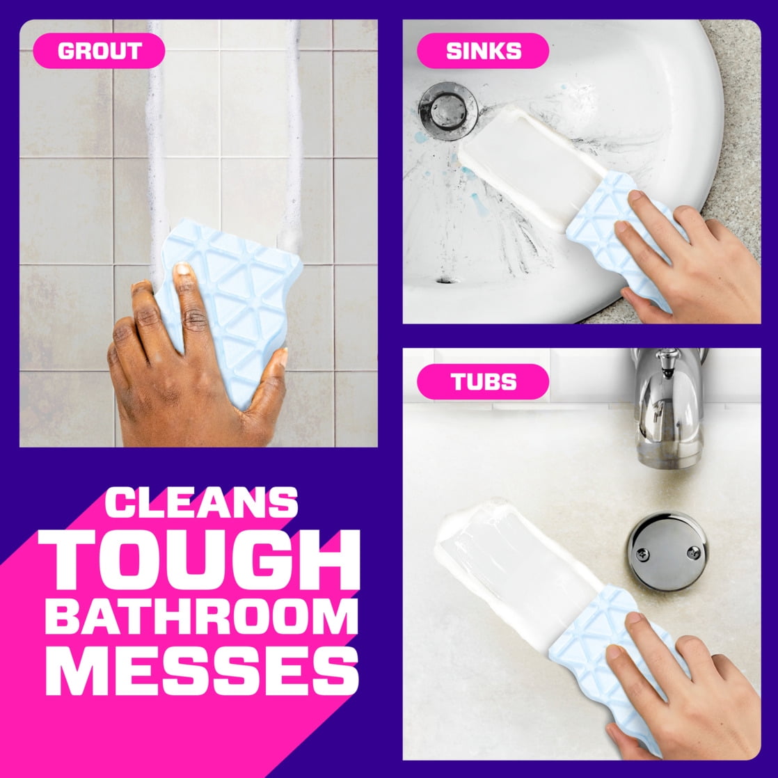 Mr. Clean Magic Eraser Sponge, Bathroom Cleaner, Lavender, 8 Count