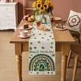 thumbnail image 2 of St Patrick's Day Table Runner 72 Inches, Spring Lucky Shamrock Rainbow Beige Bed Runner Dresser Scarves Tabletop for Indoor Outdoor Parties/Ceremony/Banquet, 13" x 72", 2 of 8