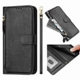 thumbnail image 3 of FOXDOCK Funda Tipo Cartera para iPhone 17 Cuero PU con Cremallera y Correa de Muñeca, Ranuras para Tarjetas, Soporte Plegable, Cierre Magnético, 3 of 5