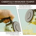 thumbnail image 5 of Water Separation Glass Teapot Easy to Clean Safe Press Control Teapot Glass Heat Resistant Filter Teapot Elegant Glass Teapot with Infuser for Office Uses, 5 of 10