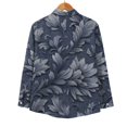 thumbnail image 6 of Chuancc Long Sleeve Blouse Long Sleeve Business Top Dressy Floral Printed Fall Outfits Full Sleeve Tops For Women Womens Long Sleeve Tops Dressy Casual Collared Shirts For Women Black L, 6 of 7