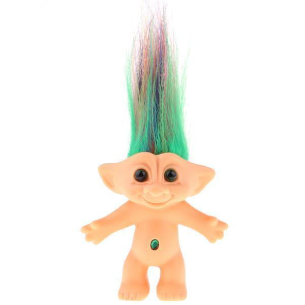 Delicate Lucky Troll Doll Mini Action Figures Toy Cake Decoration Rose Red 