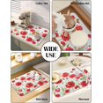 thumbnail image 6 of Red Poppy Flower Dish Drying Mat for Kitchen Counter, Super Absorbent Quick Dry Coffee Bar Mat Pad Thin Diatomaceous Sink Mat Non Slip Dish Drainer Mat 23.5x15.5 Summer Butterfly Watercolor Floral, 6 of 6