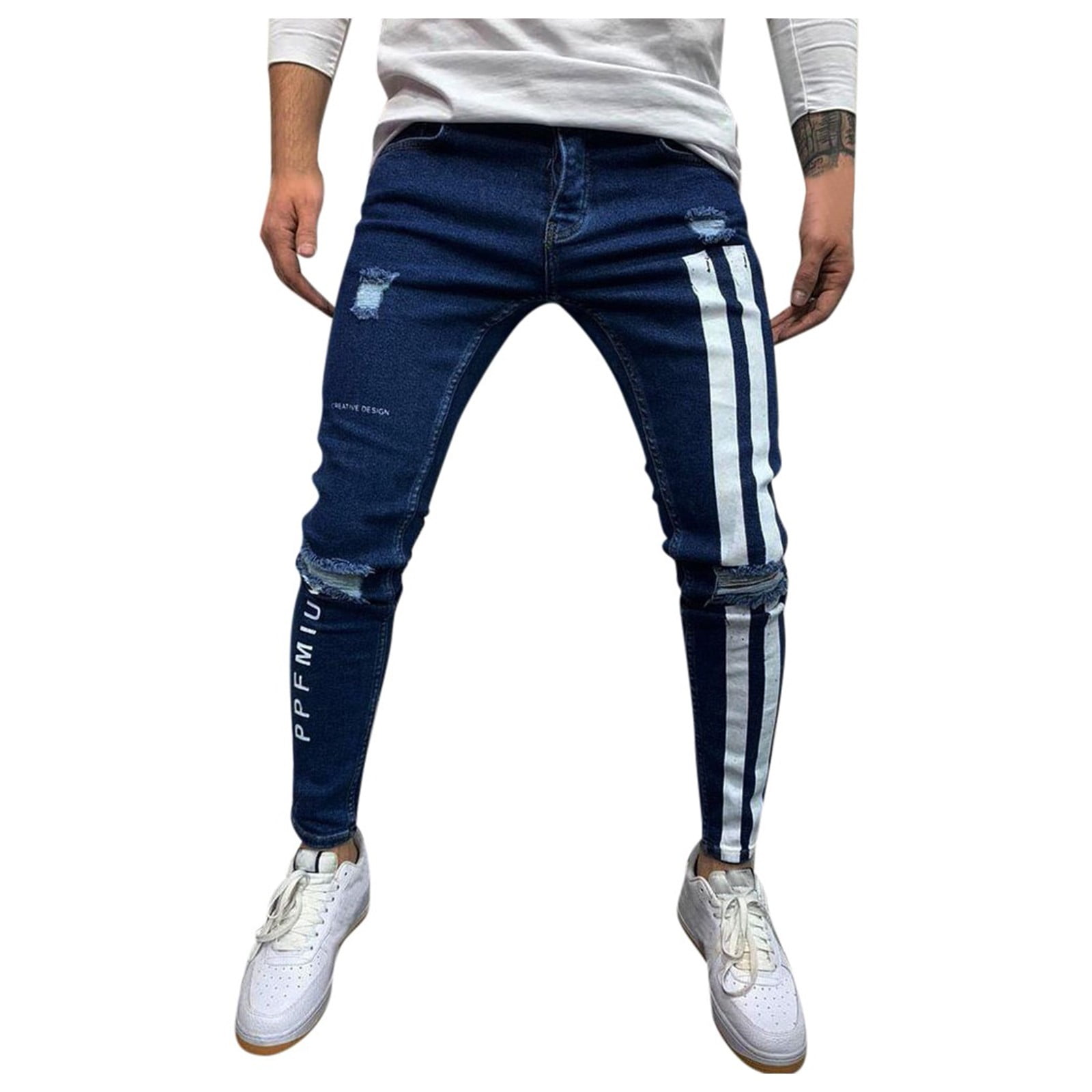 Skinny Jeans Ã Trou Homme Denim Jeans Pantalon Ã Trou Homme Mejor