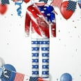 thumbnail image 2 of GPOECD Independence Day July 4th Family Matching Outfits Patriotic Home Wear Parent Child Four Piece Set with Print Design Blue,Parents-L, 2 of 3