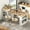 White, variant on Yoneston 59.5" Kitchen Island with Extendable Dining Table and Double-Sided Storage, Kitchen Storage Table with Power Outlet and 2 Drawers for Kitchen Dining Room, Natural