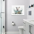 thumbnail image 6 of WFSposter Funny Pig Bathroom Decor Wall Art Farmhouse Rustic Pig Bathtub Pictures Wall Decor Country Bathroom Sign Canvas Print Painting Framed Artwork Modern Home Decorations For Toilet 16"x12", 6 of 6