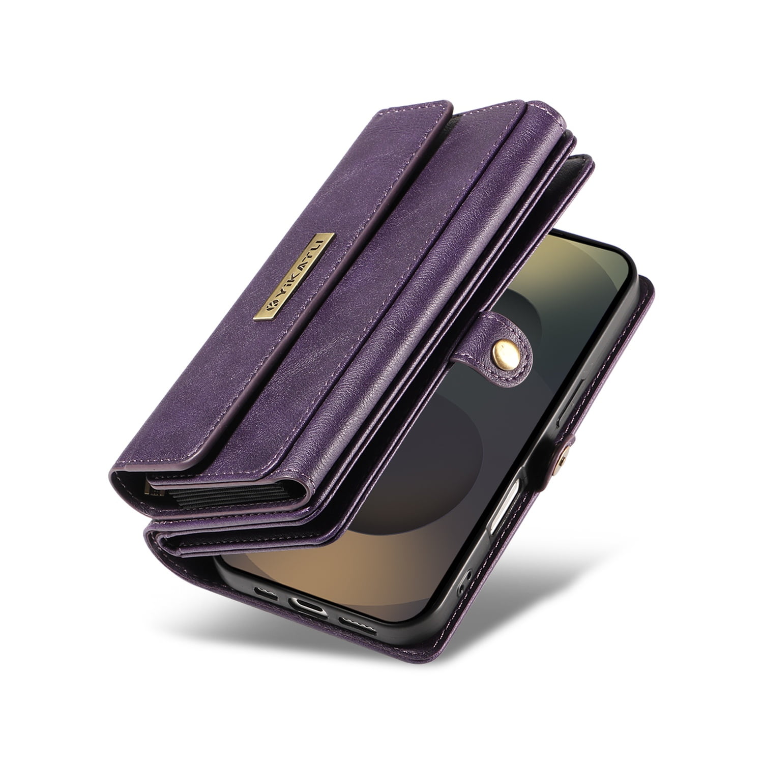 TECH CIRCLE Crossbody Phone Case for Galaxy S25 Ultra with Flip Wallet, RFID Blocking, Compatible with Wireless Charging, PU Leather Heavy-Duty Protective Fold Stand Case, Purple