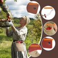 thumbnail image 3 of Bolsa de lona encerada para recolectar hongos con guante de trabajo, bolsa de lona de cuero para cinturón, plegable, para acampar, senderismo, viajes, jardín y bushcraft., 3 of 5