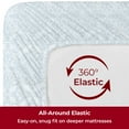 thumbnail image 4 of Mellanni Sheet Set Brushed Microfiber, Extra Deep Pocket, 4 Piece King, Laced Sky Blue, 4 of 9
