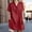 Red, variant on Women's Casual Dress Women's Solid Color Button Front Fashion Short Sleeve Top for Everyday Wear Blue L