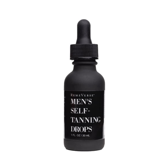 RemeVerse Gotas autobronceadoras para hombre – Logre un tono de piel uniforme de aspecto natural con bronceador sin sol personalizable para hombres – Protección de la piel después del afeitado – Ideal