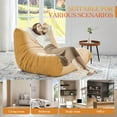 thumbnail image 4 of Large Comfy Bean Bag Chairs for Adults, Memory Foam Bean Bag Sofa, Ergonomic Fireside Beanbags Lazy Sofa with High-Resilience Foam, Non-Slip Base for Living Room, Bedroom, Dorm, Office, 4 of 7