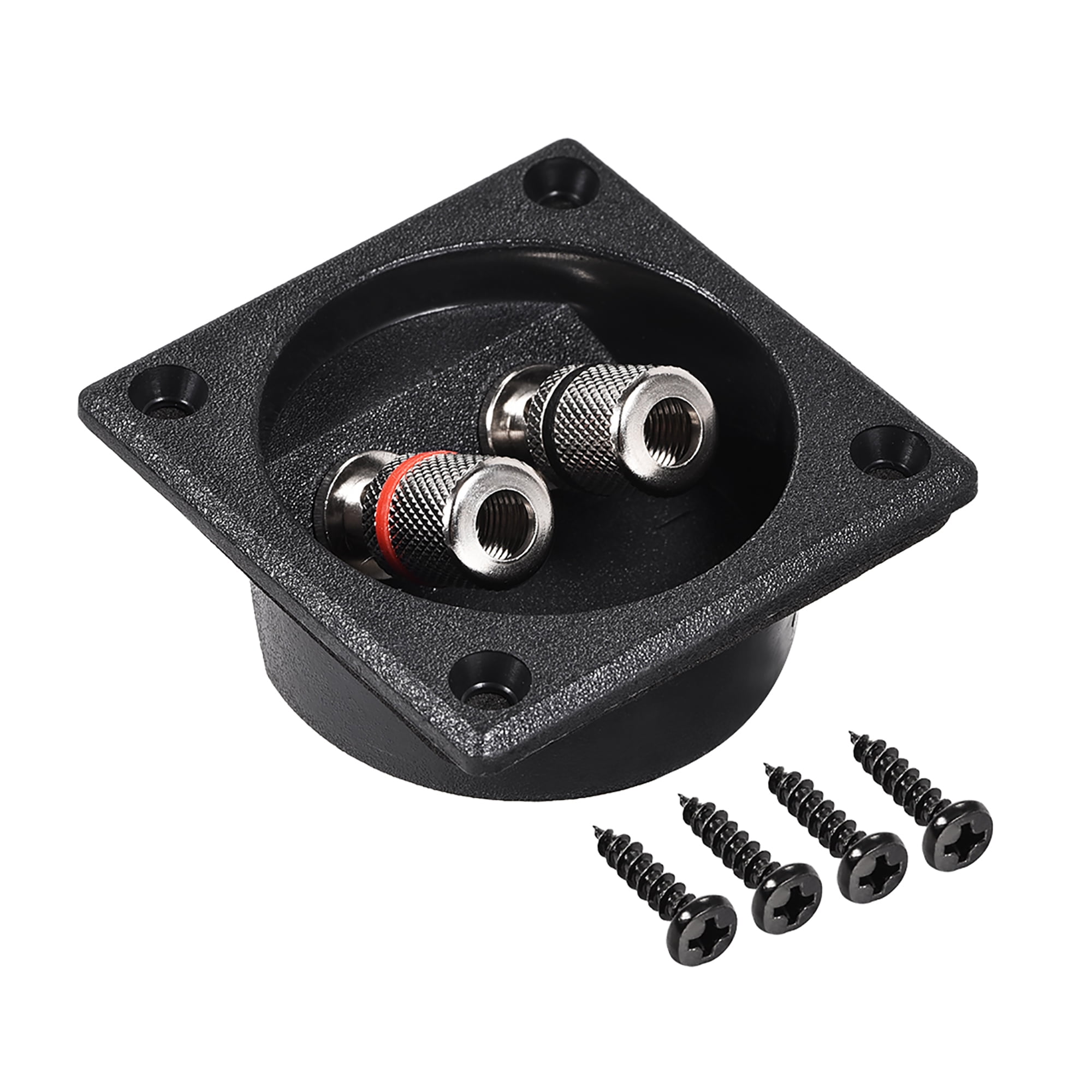 2Way Square Speaker Box Terminal Binding Post for Stereo Screw Cup