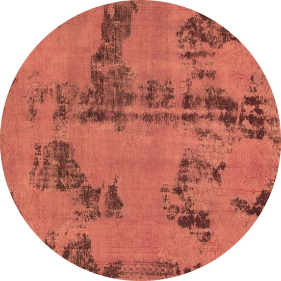 Ahgly Company Indoor Round Oriental Brown Traditional Area Rugs, 5' Round