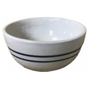 Martinez Pottery Salad Bowl Handmade Heritage Blue Stripe Stoneware