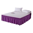 thumbnail image 1 of Solid Color Elastic Bed Skirt, Elastic Embedded Bed Wrap for Mattress Wrinkle Free, 1 of 6