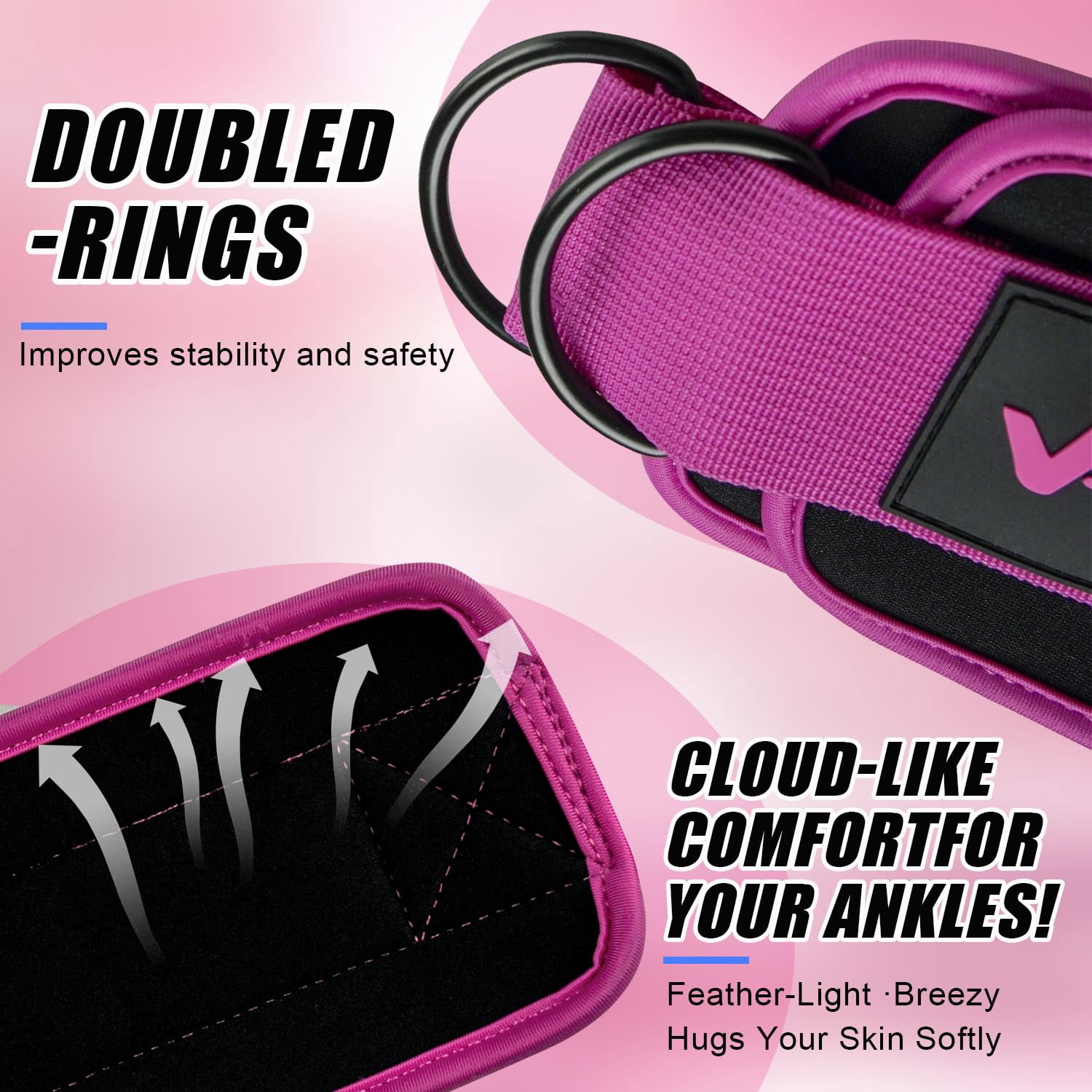 Resistance Bands Set with Handles - Exercise Bands Home Gym Strength Training Equipment, Includes Door Anchor & Ankle Straps for Full Body Workout Bands, Physical Therapy