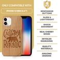 thumbnail image 7 of Case Yard Wooden Case Outside Soft TPU Silicone Slim Fit Shockproof Wood Phone Cover for Girls Boys Men and Women Supports Wireless Charging California Republic Bear Design case for iPhone-12-Mini, 7 of 7