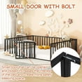 thumbnail image 5 of DreamBuck Queen Floor Bed Frame Metal Montessori Floor Bed with Rails and Door, Queen Size Bed Frame with Fence-Shaped Guardrails, Modern Queen Floor Beds for Boys, Girls, Easy Assembly, 5 of 7